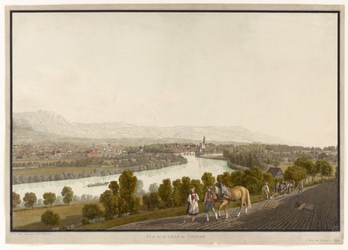 <p>Solothurn vom Buchrain aus , Peint dÂ’après nature par J.J.Biedermann .. 487.2</p>