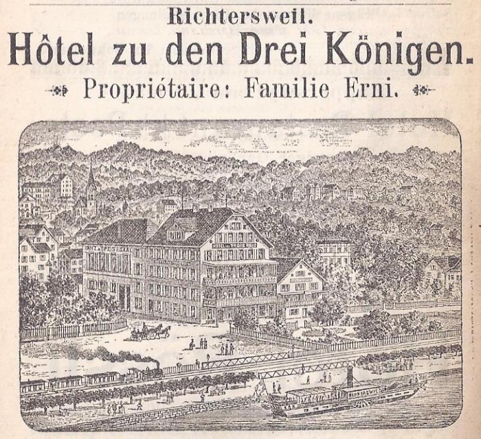 <p>Richterswil Drei Könige Hotel mit Schiff  , 520.15 + 520.12</p>
