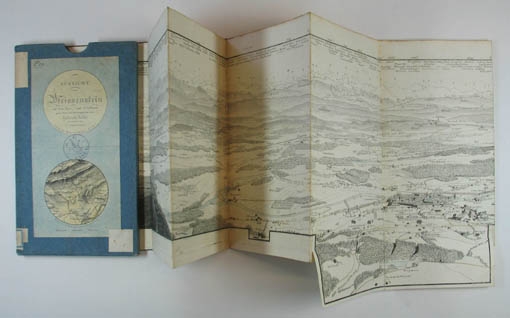 <p>499  Vue  Prise depui l' auberge au Weissenstein Panoramakarte Scheuermann Johann Jakob 1822</p>