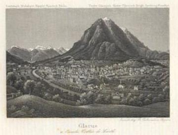 <p>498 Glarus und Enneda Vallée de Linth oben Beschreibung der Berge</p>