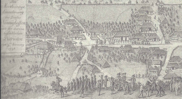 <p>499 Die Merkwürdige Einnehmung des Dorfes Nennigkofen und der darinn befindlichen Patrioten am 9. Hornung 1798,</p>