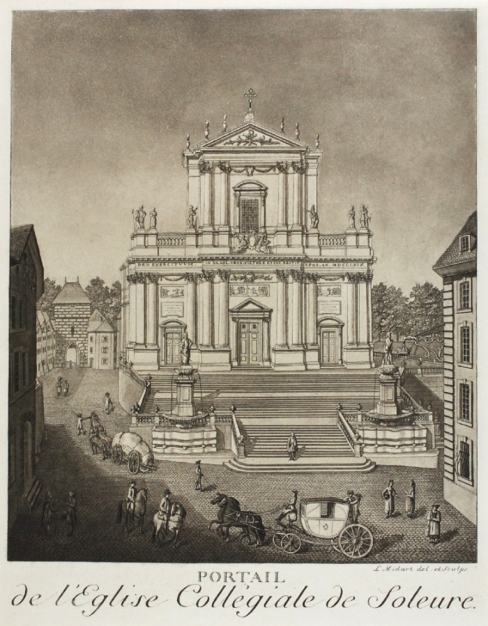 <p>St. Ursenkirche mit Kutsche , 499 </p>