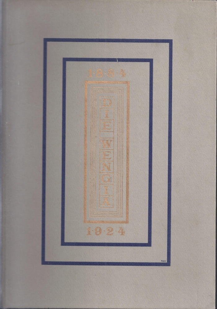 <p>Die Wengia Solothurn 1884-1924 . Festschrift zur 40. Stiftungsfeier . Büchlein guter Zustand</p>
