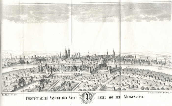 <p>471 * Perspektivische Ansicht der Stadt Basel von der Morgenseite</p>